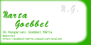 marta goebbel business card